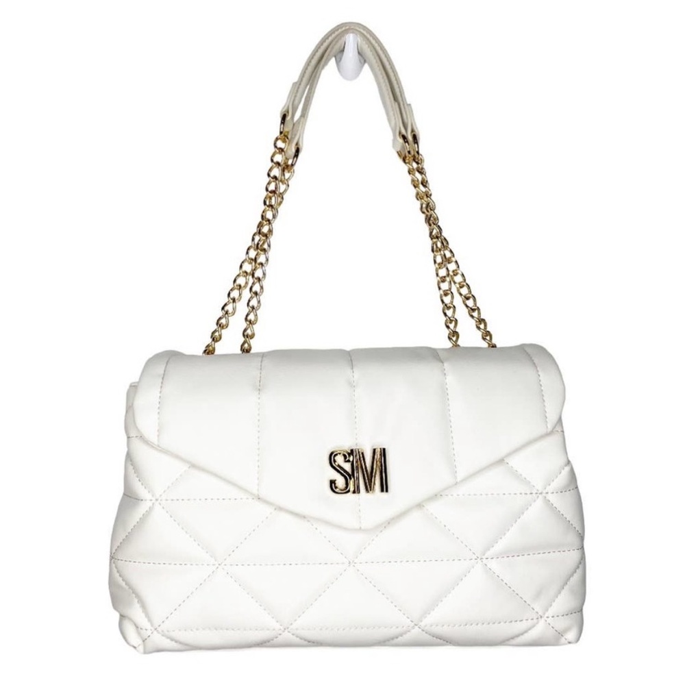 Steve Madden NWOT Women's Quilted Vanilla Classic Flap Bag Evening Handbag Small
